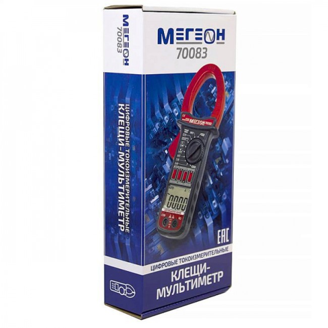 Цифровые токоизмерительные клещи, мультиметр МЕГЕОН 70083