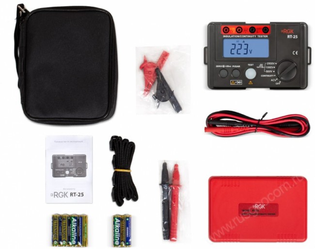 Цифровой мегаомметр RGK RT-25 Цифровой мегаомметр RGK RT-25