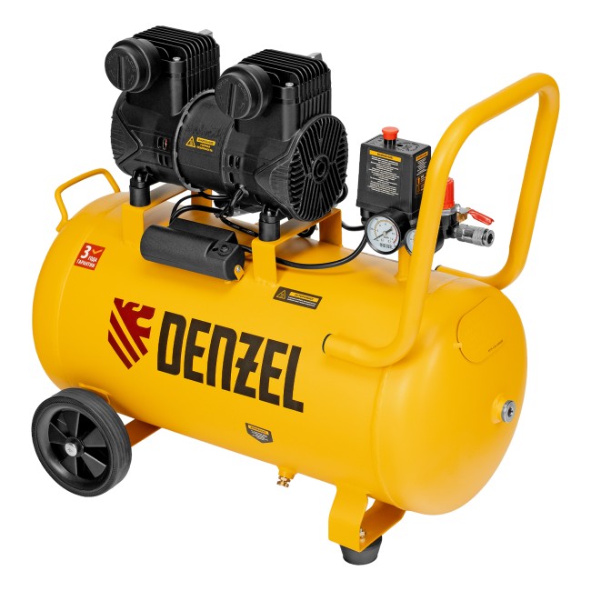 Компрессор безмасляный малошумный DLP-1500/50 Denzel