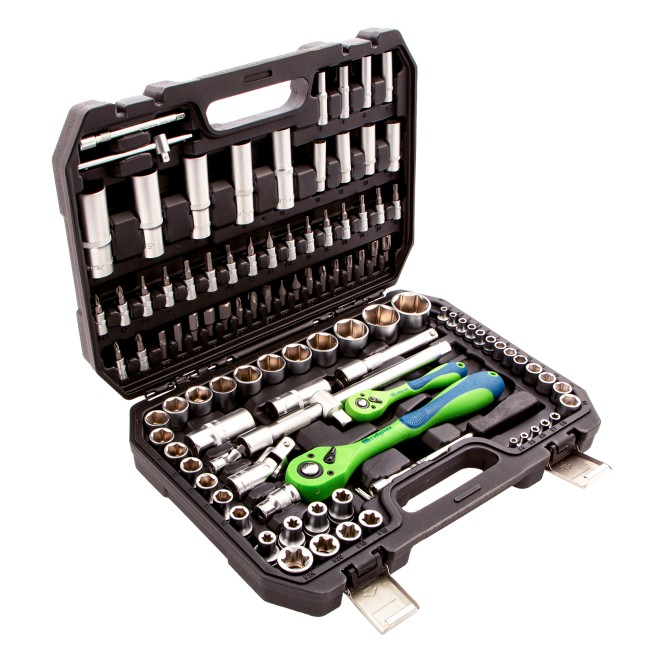 Набор инструментов 1/2", 1/4" CrV 108 предметов Сибртех Набор инструментов 1/2", 1/4" CrV 108 предметов Сибртех