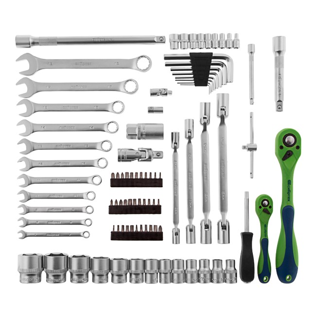 Набор инструментов 1/2", 1/4" CrV 89 предметов Сибртех Набор инструментов 1/2", 1/4" CrV 89 предметов Сибртех