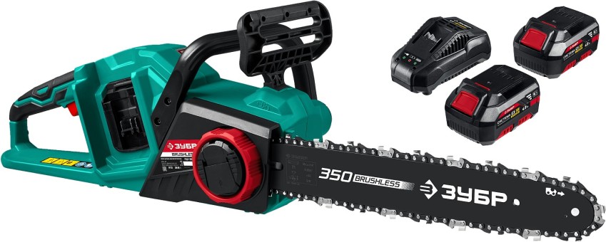 Цепная пила бесщеточная ПЦЛ-3635-42, шина 350 мм ЗУБР 2 АКБ Цепная пила бесщеточная ПЦЛ-3635-42, шина 350 мм ЗУБР 2 АКБ
