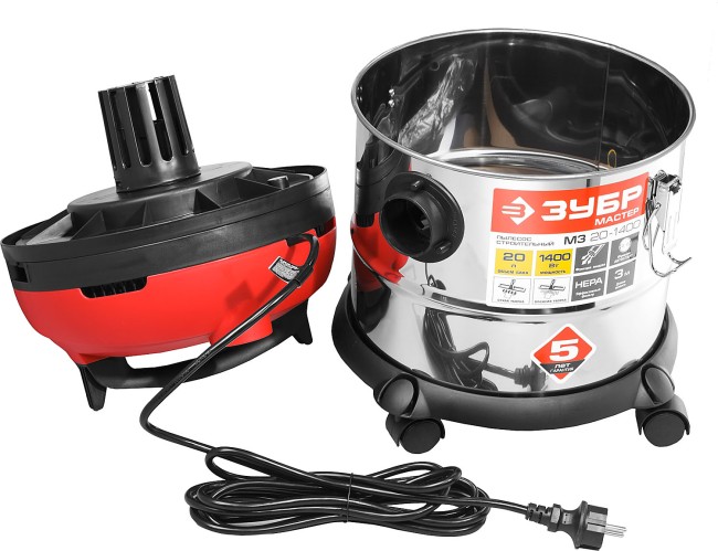 Строительный пылесос ПУ-20-1400 М3 ЗУБР Строительный пылесос ПУ-20-1400 М3 ЗУБР