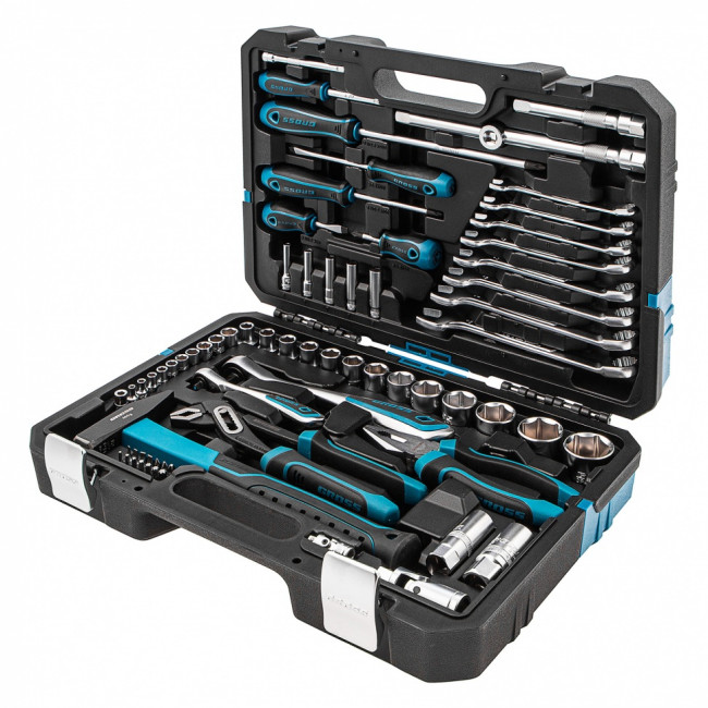 Набор инструментов 1/4", 1/2" CrV 76 предметов Gross