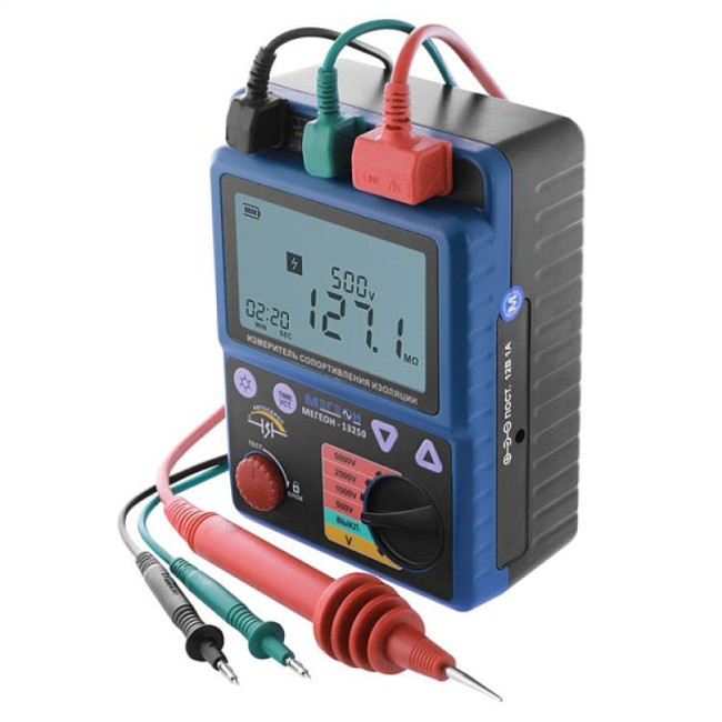 Измеритель сопротивления изоляции (мегаомметр) МЕГЕОН 13250 с поверкой