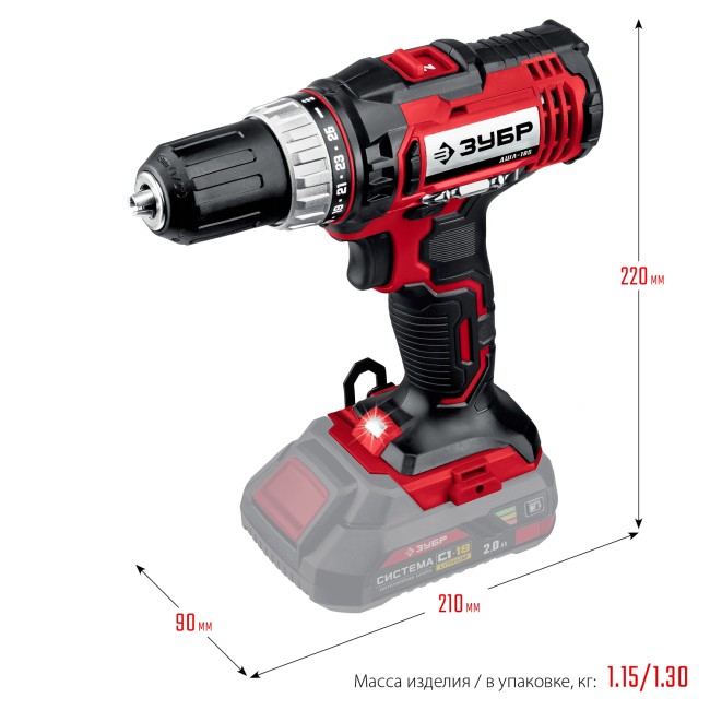 Дрель-шуруповерт ДШЛ-185 ЗУБР без АКБ Дрель-шуруповерт ДШЛ-185 ЗУБР без АКБ