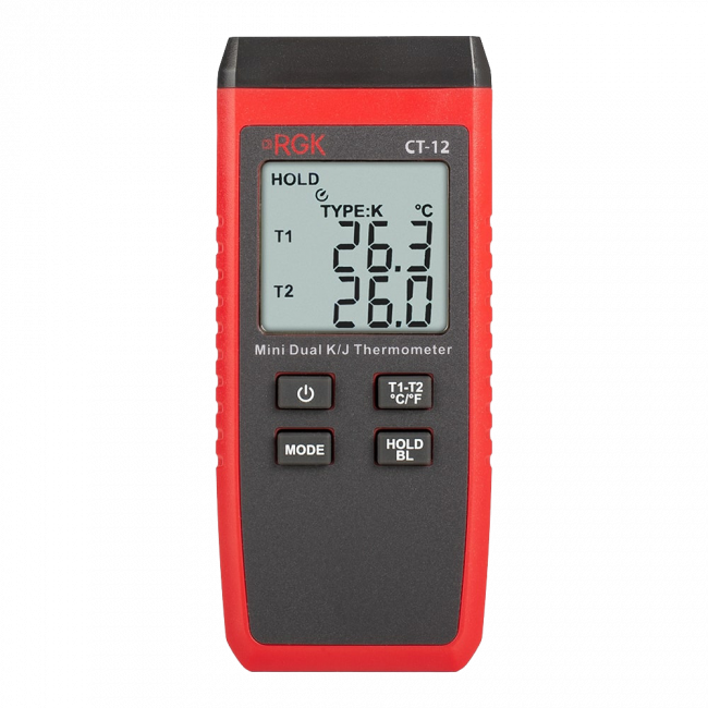 Термометр RGK CT-12 с поверхностными зондами TR-10S Термометр RGK CT-12 с поверхностными зондами TR-10S