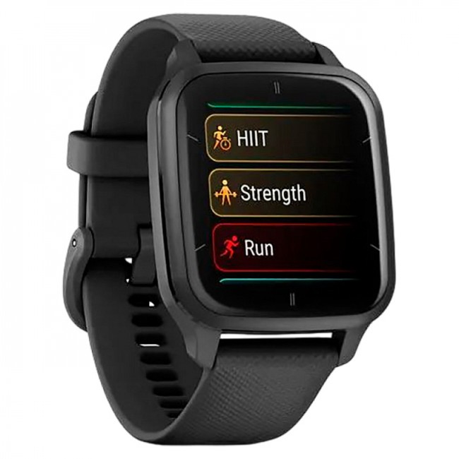 Часы Garmin Venu Sq 2 Music Edition черный с серым алюминиевым безелем Часы Garmin Venu Sq 2 Music Edition черный с серым алюминиевым безелем