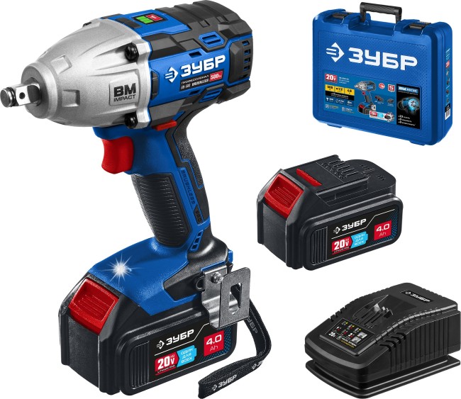 Гайковерт бесщеточный GB-500-42 ЗУБР 2 АКБ