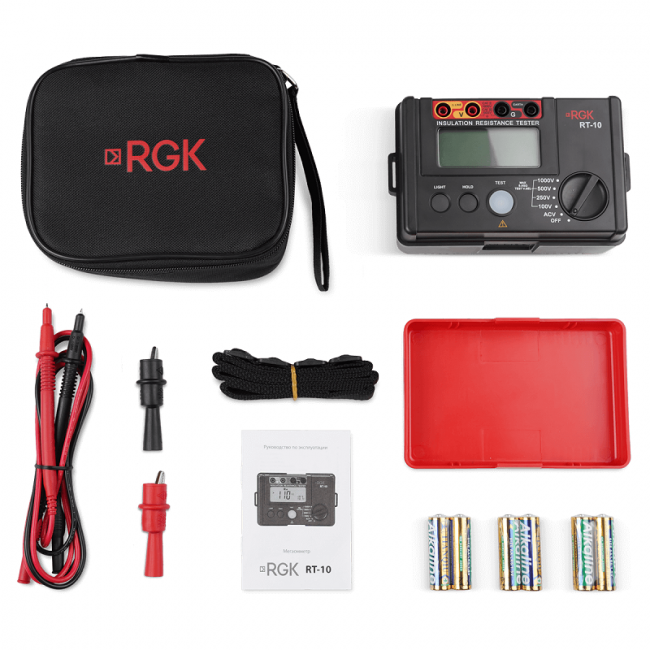Цифровой мегаомметр RGK RT-10 Цифровой мегаомметр RGK RT-10