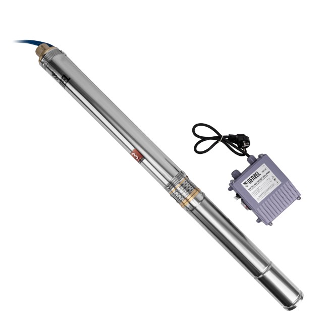 Скважинный насос DWC-3-60, центробежный, диаметр 3", 800 Вт, 3300 л/ч, напор 60 м Denzel Скважинный насос DWC-3-60, центробежный, диаметр 3", 800 Вт, 3300 л/ч, напор 60 м Denzel