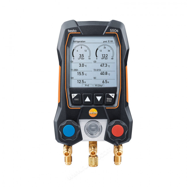 Цифровой манометрический коллектор Testo 550s комплект 3 в кейсе c шлангами Цифровой манометрический коллектор Testo 550s комплект 3 в кейсе c шлангами