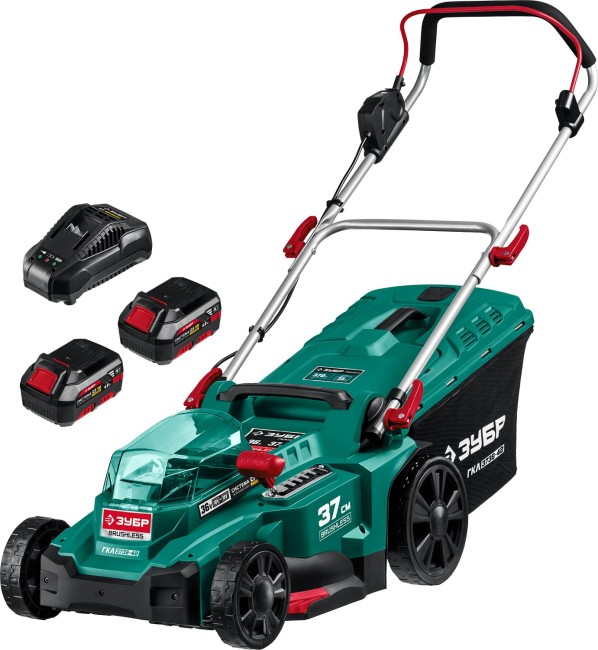 Газонокосилка аккумуляторная ГКЛ-3736-42 ЗУБР 2 АКБ Газонокосилка аккумуляторная ГКЛ-3736-42 ЗУБР 2 АКБ
