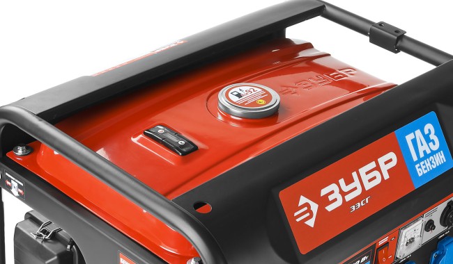 Генератор гибридный (бензин/газ), 3500 Вт, ЗУБР